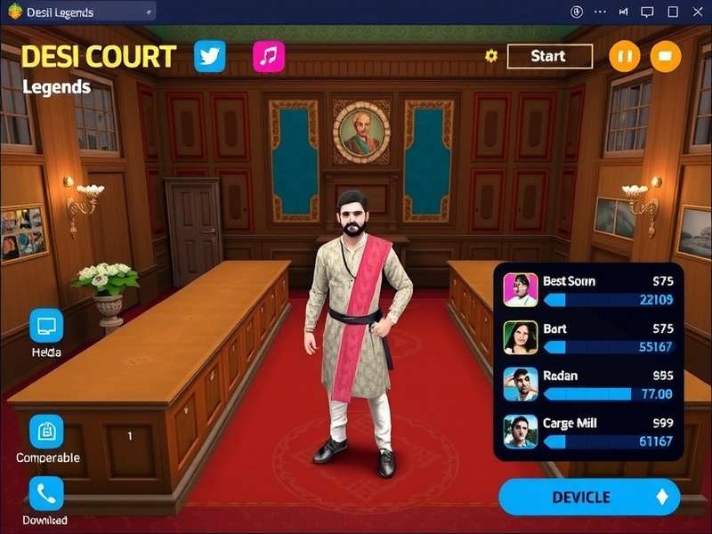 Desi Court Legends download page showing device compatibility